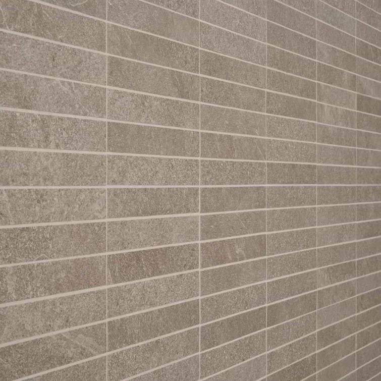 Bond Tile Monolith 11.81 In. X 11.81 In. Stacked Matte Porcelain Mosaic Floor And Wall Tile (5.76 Sq. Ft. / Case)