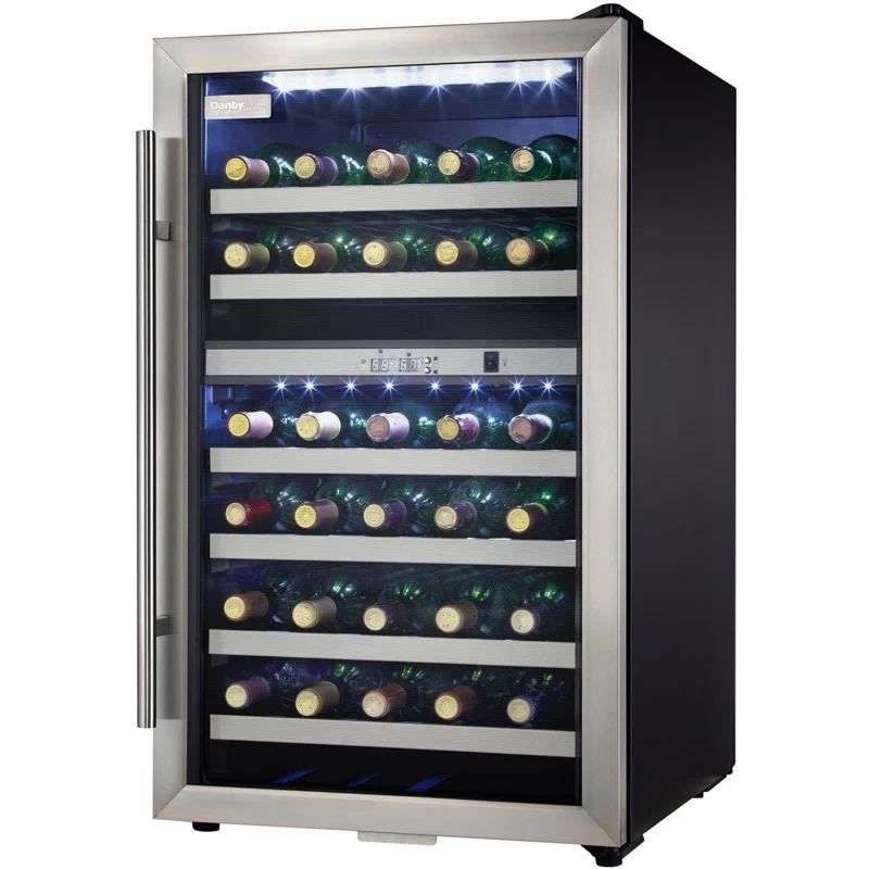 Danby Danby Dual Zone 19.44'' Freestanding 38 Bottle Wine Refrigerator with Reversible Door