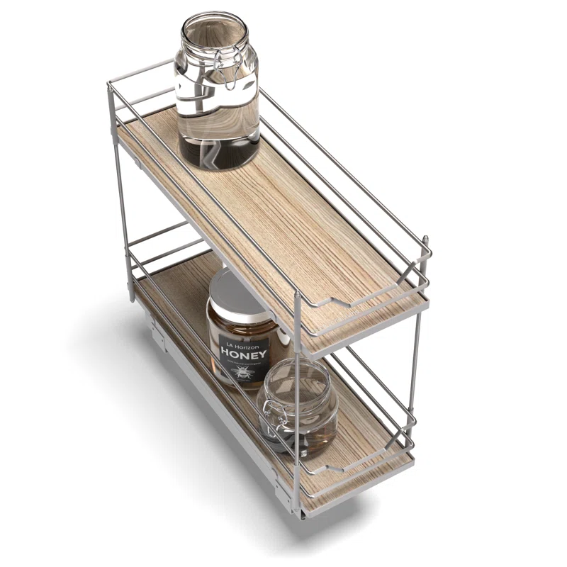 Home Zone Living Pantry Shelf Organizer Pull Out Drawer