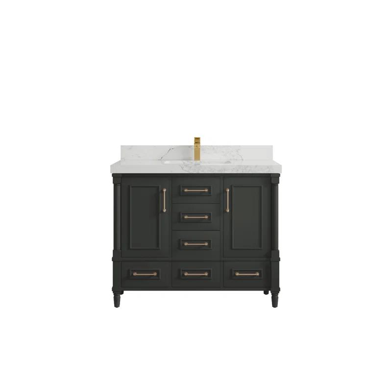 Willow Collections Aberdeen 42'' Single Bathroom Vanity with Quartz Top
