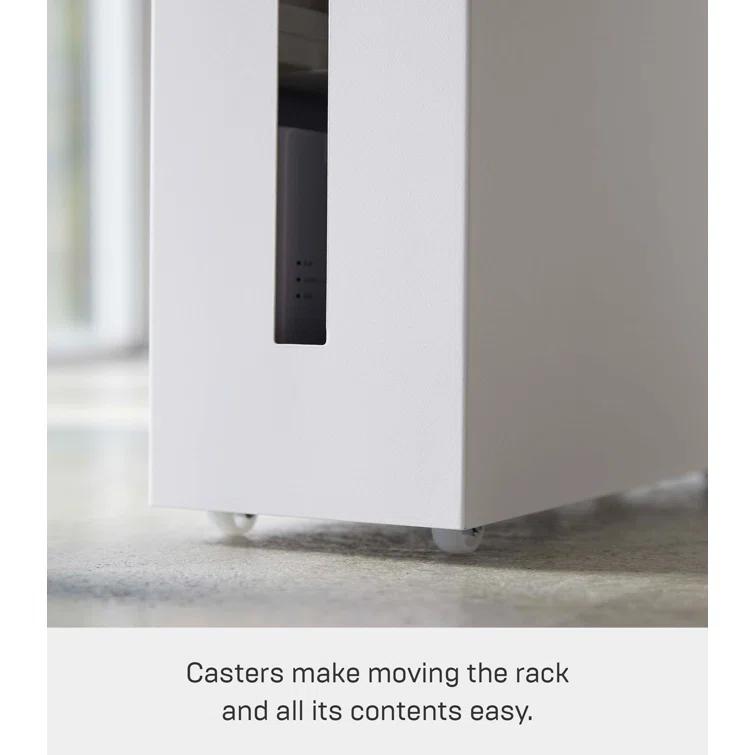 Yamazaki Home Tower Yamazaki Home Rolling Cable Management Cord Power Strip/Surge Protector Storage Organizer