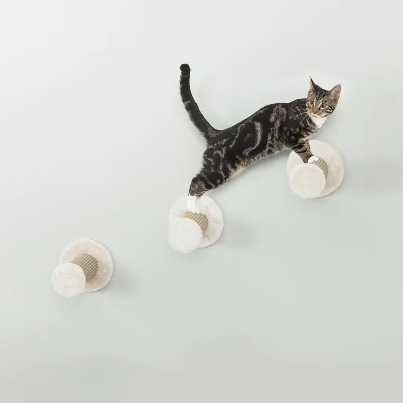 TRIXIE Wall Mount Cat Climbing Steps, Cat Furniture, Scratching Post, 3pcs