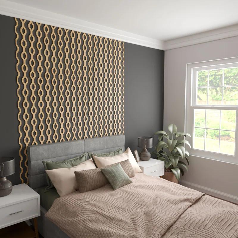 Ekena Millwork Wabash Adjustable Wood Decorative Slat Wall Panel Kit