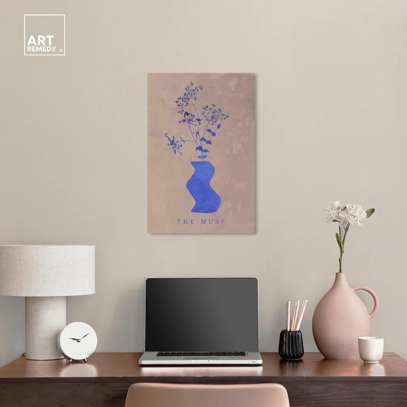 Art Remedy The Muse Noir Canvas Delicate Farmhouse Wall Art by Art Remedy