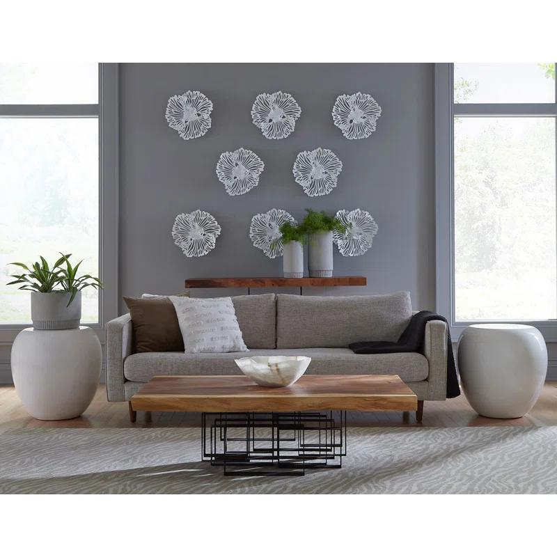 River Stone Side Table Gel Coat White