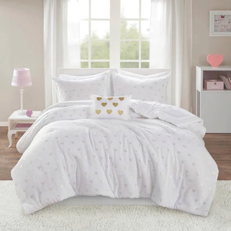 Intelligent Design Rosalie Metallic Printed Plush Comforter Set & Reviews | Wayfair