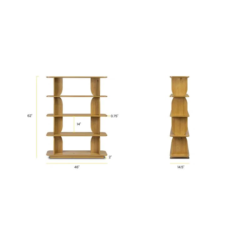 Poly & Bark Padua 62" Wood Bookshelf