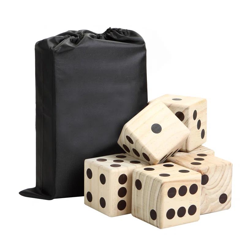 Oversized Wooden Yard Dice
