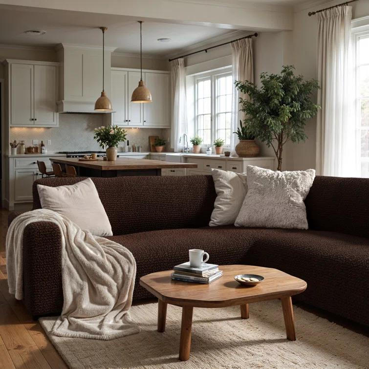 PAULATO by GA.I.CO. Stretchy Slipcover for Corner Sofa - Easy to Clean & Durable - Microfibra Collection