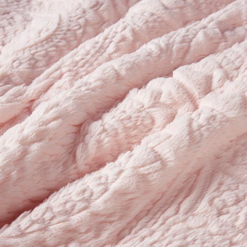 Madison Park Arya Embroidered Medallion Faux Fur Ultra Plush Comforter Set