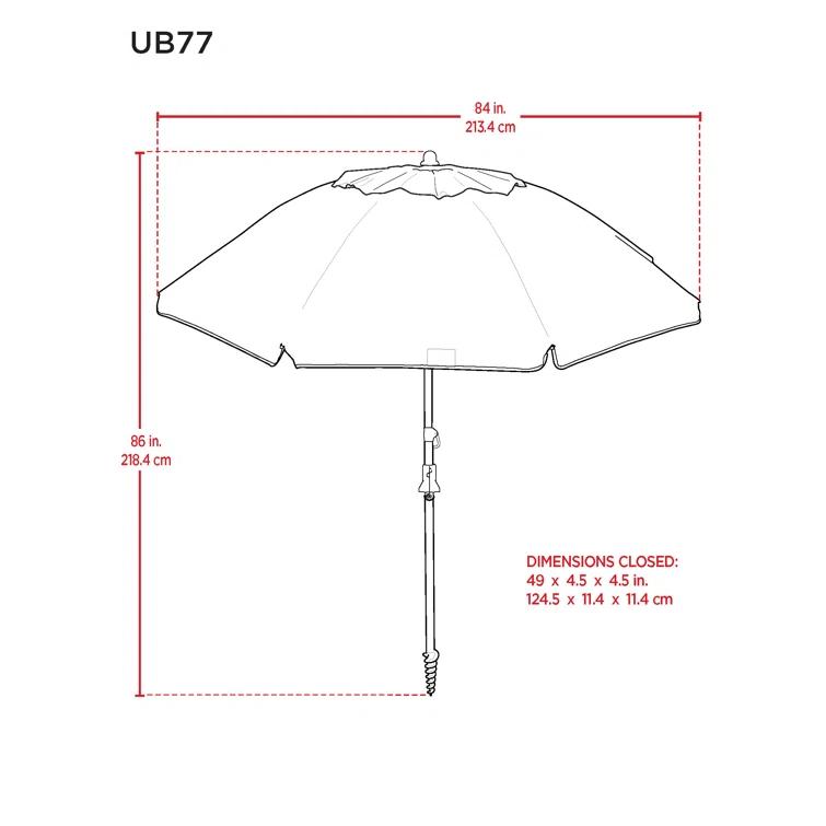 Rio Brands Rio Beach 7 Ft Beach Umbrella With Sand Anchor | Wayfair