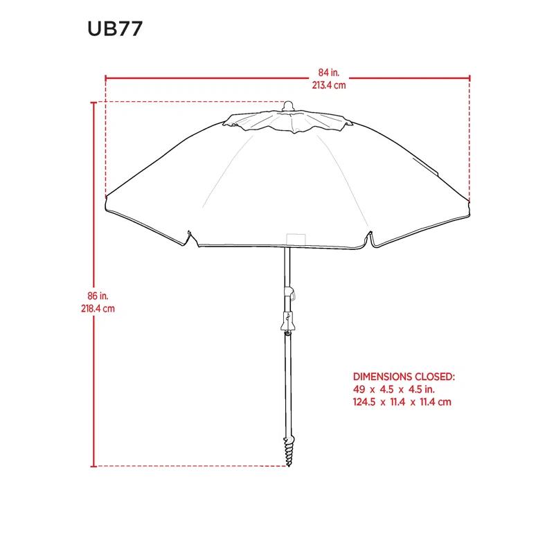 Rio Brands Rio Beach 7 Ft Beach Umbrella With Sand Anchor | Wayfair