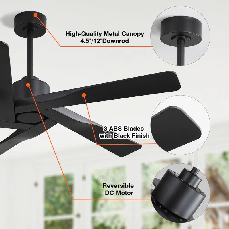 5-ABS Blades Indoor Ceiling Fan without Light
