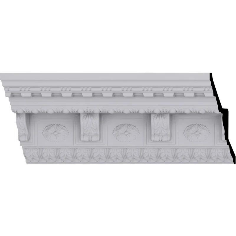 Ekena Millwork SAMPLE - Endurathane Granada Crown Moulding, 9 7/8"H x 9 3/4"P x 14"F x 12"L, Factory Primed