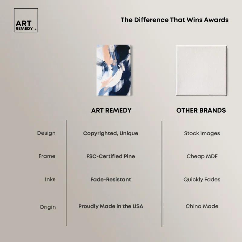 Art Remedy Windswept Blue I Canvas Blue Abstract Art by Art Remedy