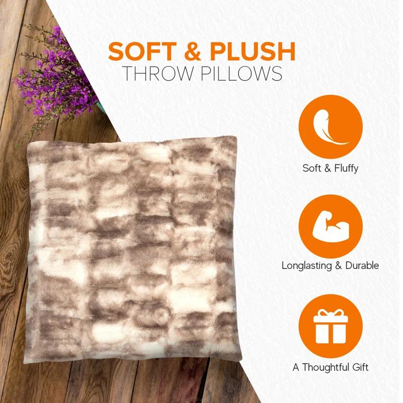Faux Fur Throw Pillow
