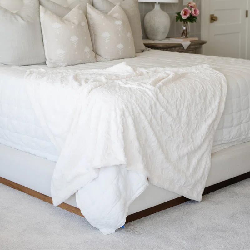 Graced Soft Luxuries Double Sided Faux Fur Throw Blanket, Multiple Colors