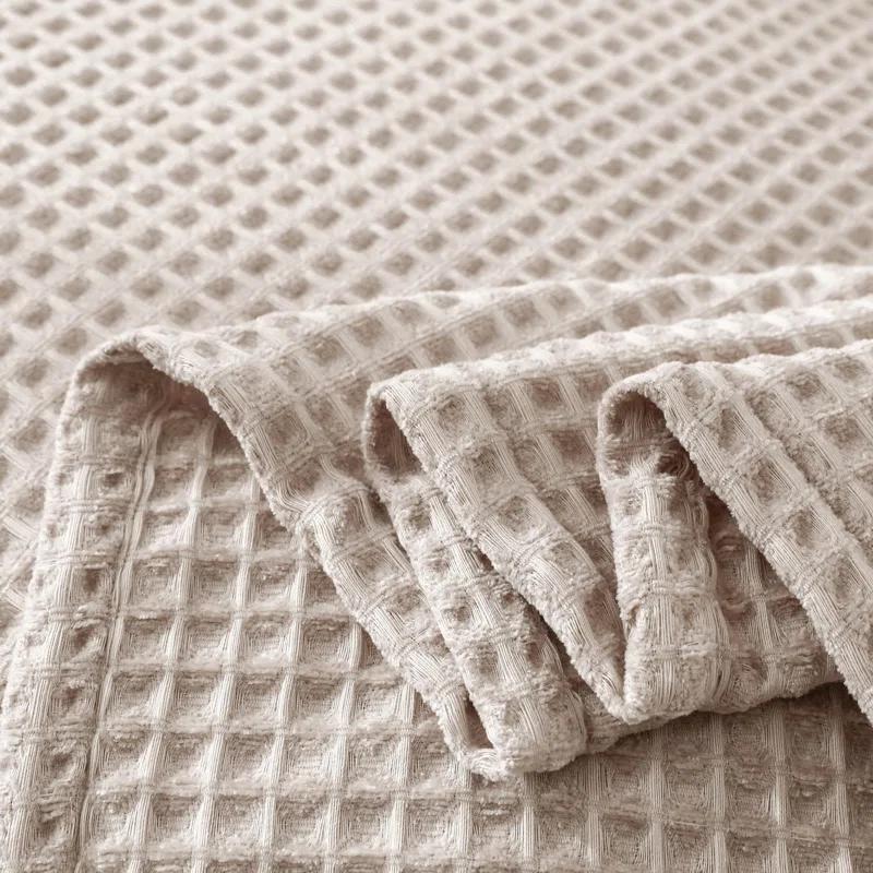 MeadowPark Fluffy Waffle Weave Polyester Chenille Bed Blanket