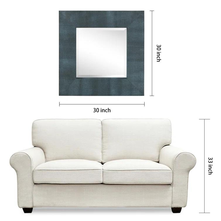 Empire Art Direct Square Leather Mirror
