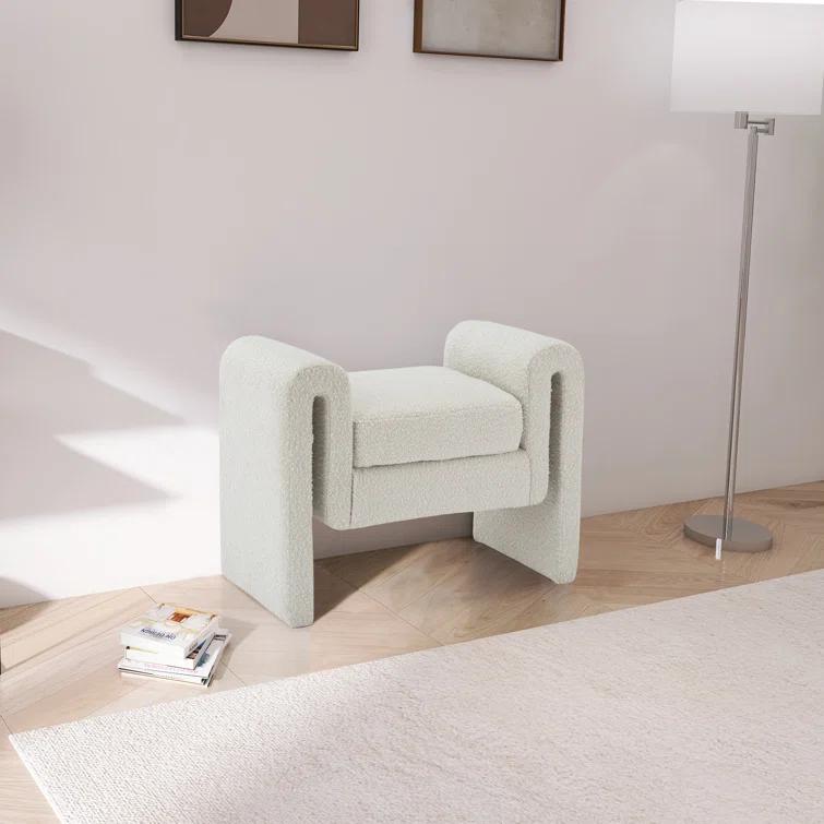 Wrought Studio™ Hobel Boucle Upholstered Bench