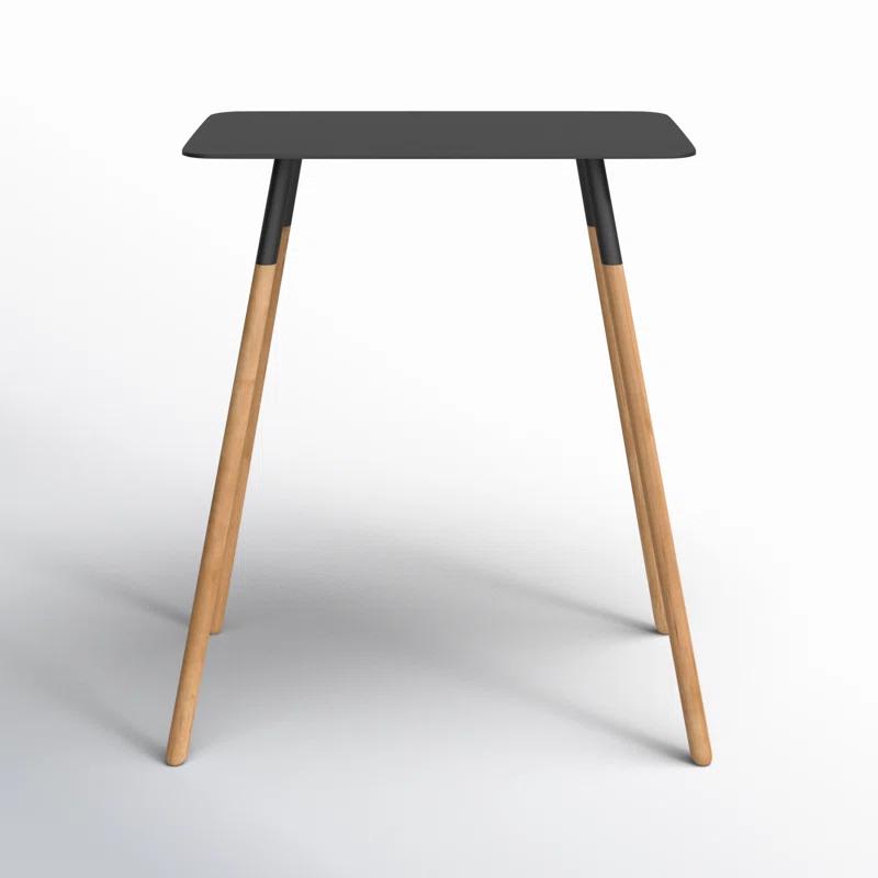 Yamazaki Home Modern Rectangular Side Table For Living Room Or Small Bedside Steel + Wood End Table