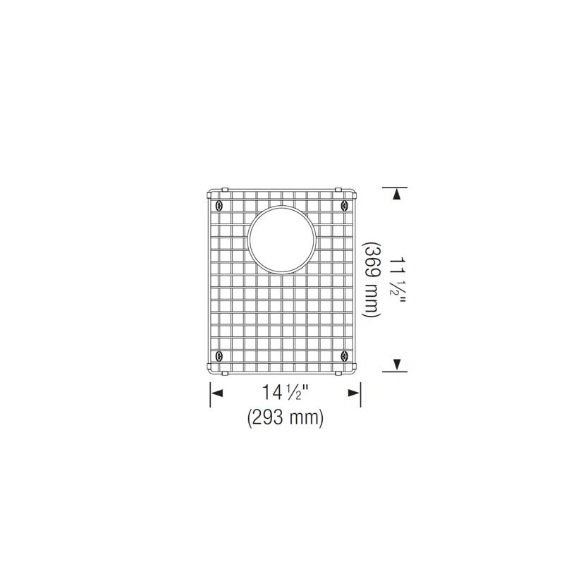 Blanco 223189 Stainless Steel Bottom Grid for Small Bowl of Precision 60/40 Sinks