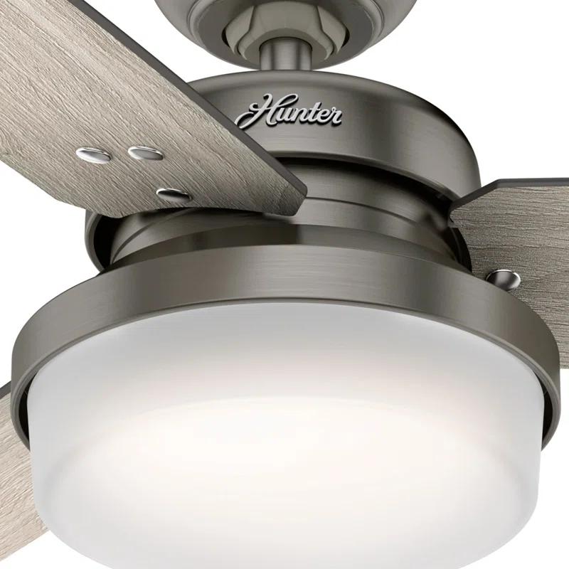 Hunter Fan 44" Sentinel 3 - Blade Standard Ceiling Fan with Remote Control and Light Kit Included