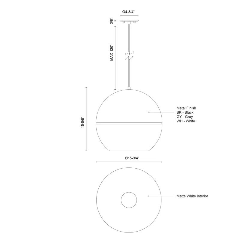 1 - Light Single Pendant
