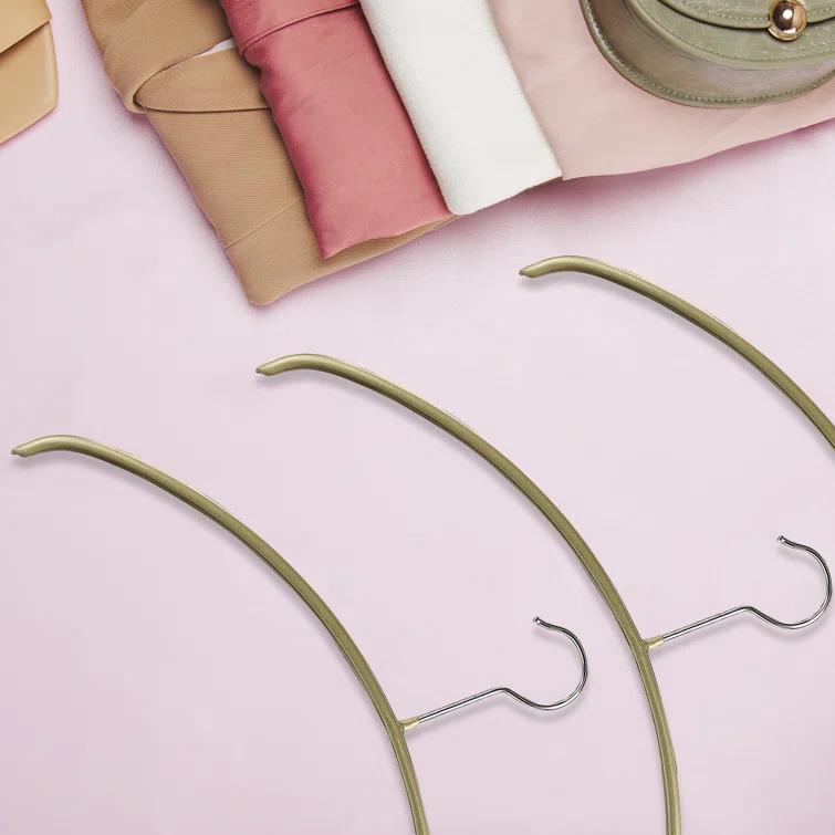 Mawa Metal Non-Slip Standard Hanger for Dress/Shirt/Sweater (Set of 10)