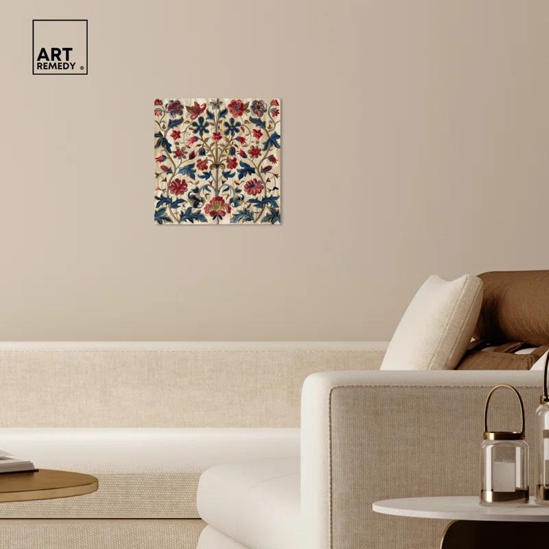 Art Remedy Ivory Floral Embroidery Chic Farmhouse Wall Art by Art Remedy