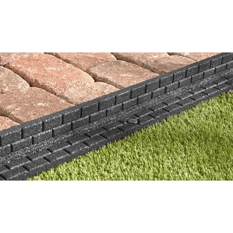 Rubberific 4 ft. Brickface Rubber Landscape Lawn Edging (Set of 6)