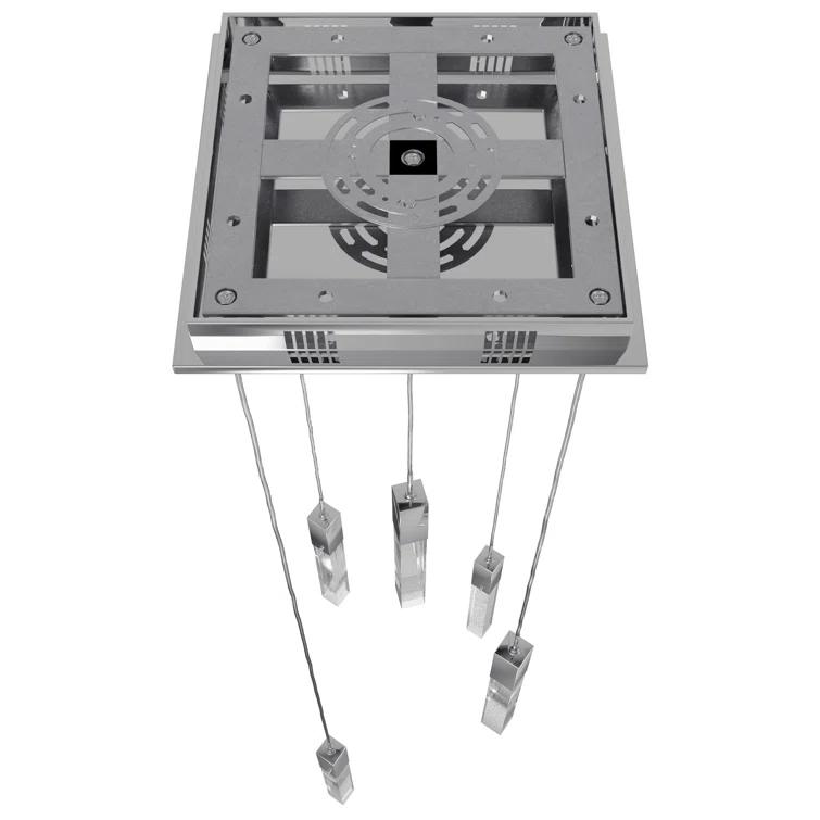 Glacier 5-Light Chrome LED Glass Pendant