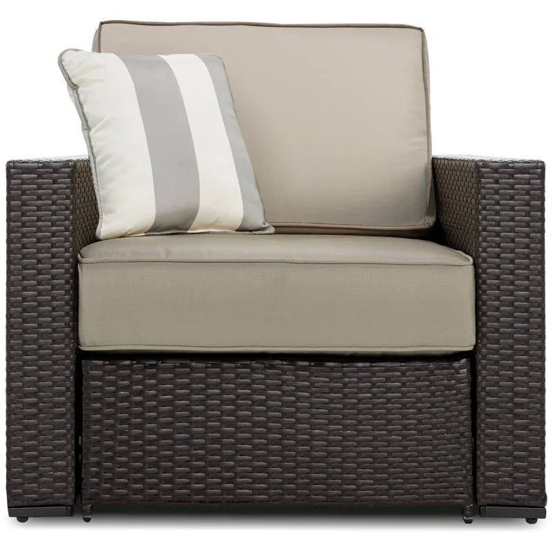 Serta Laguna Outdoor Patio Furniture Collection Arm Chair, Brown Wicker