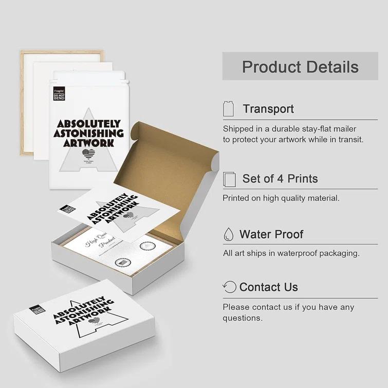 IDEA4WALL Minimal Botanical " IDEA4WALL Framed Pastel Watercolor Green Leaves Wall Art, Set Of 4 Nature Wilderness Wall Decor Prints, Botanical Floral Wall Decor For Living Room, Bedroom " 4 - Pieces