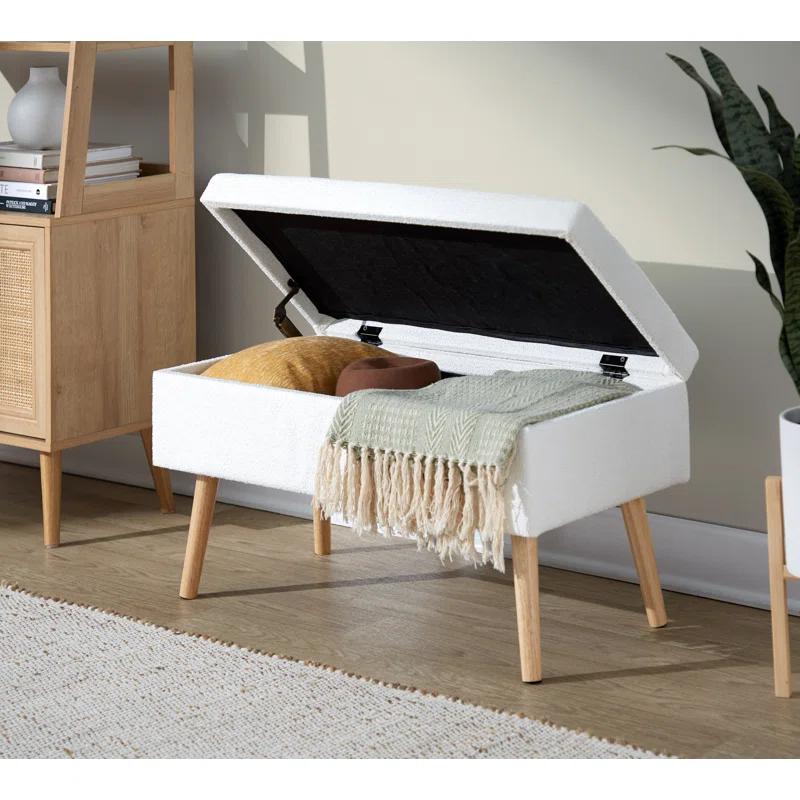 Mercury Row® Beyers Fabric Upholstered Storage Bench