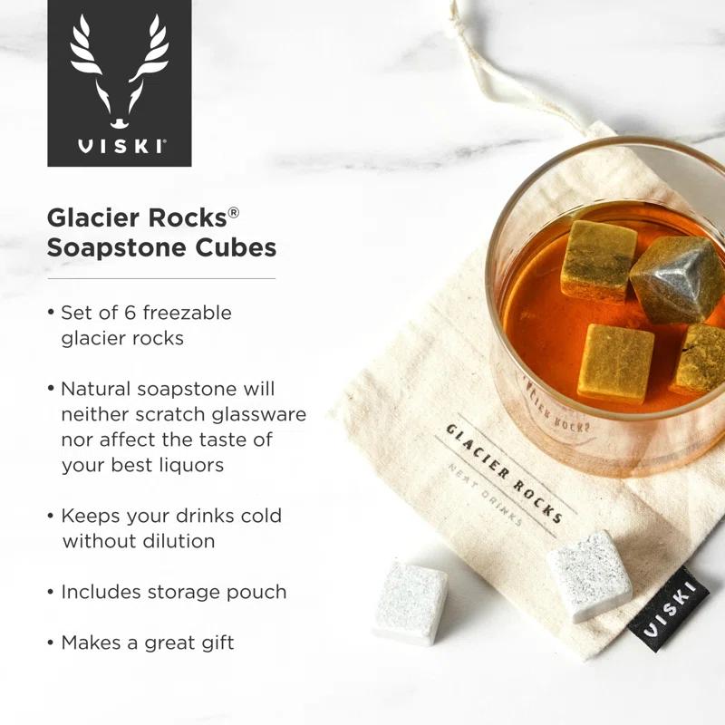 Glacier Rocks Soapstone Cube (Set of 6)