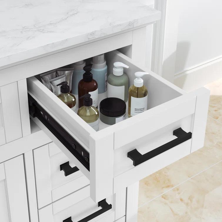 Lark Manor™ Poitra 48'' Single Bathroom Vanity with Engineered Marble Top