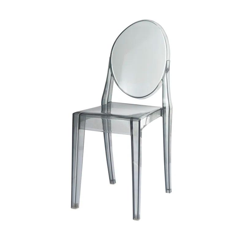 Orren Ellis Shelocta King Louis Back Side Chair in Clear (Set of 2)