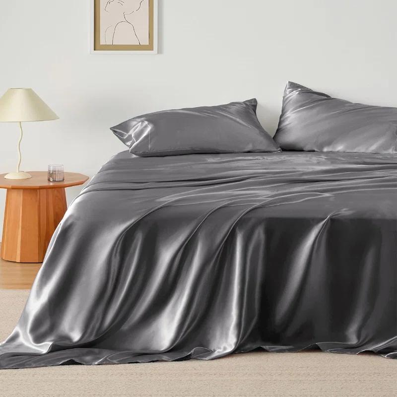 Bare Home Satin Sheet Set