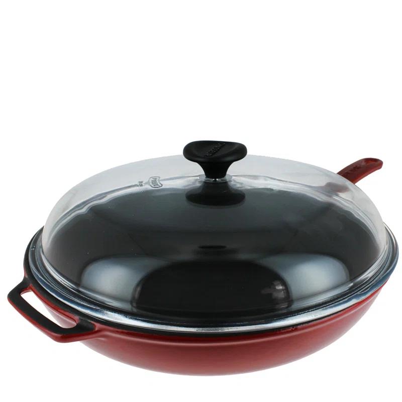 Chasseur Chasseur Enameled Cast Iron Non-Stick 11'' Frying Pan with Lid