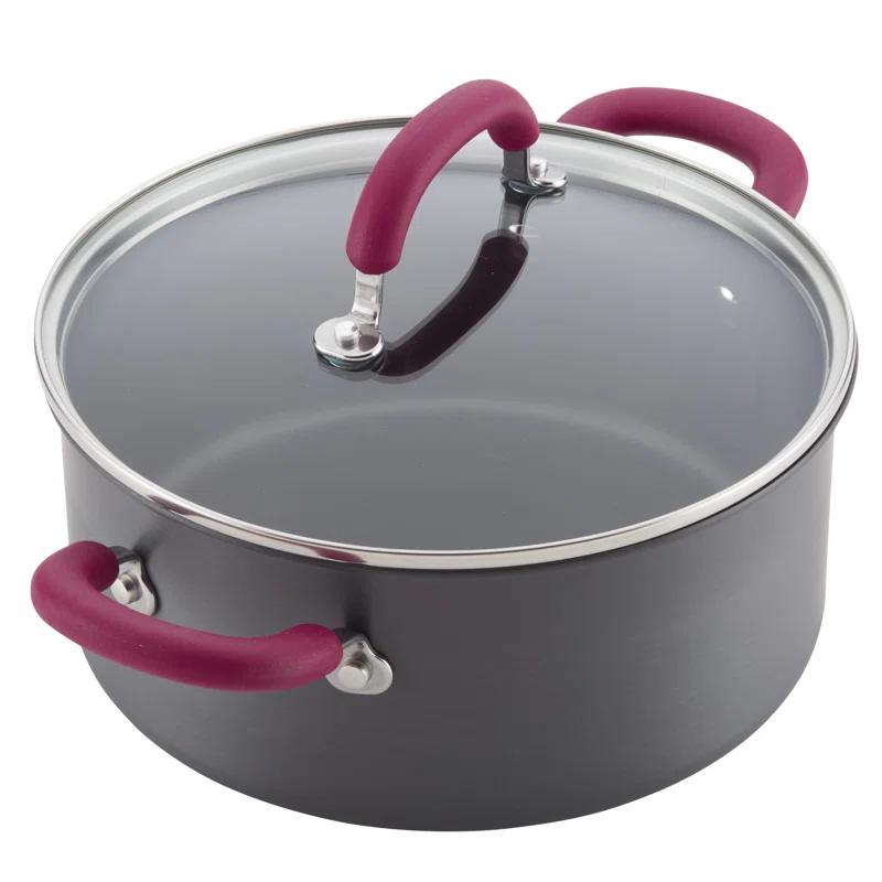 Rachael Ray Rachael Ray Create Delicious Hard Anodized Nonstick Cookware Induction Pots and Pans Set, 11 Piece