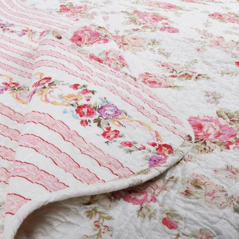 Stella Floral Reversible Cotton Throw Blanket 60" x 50"