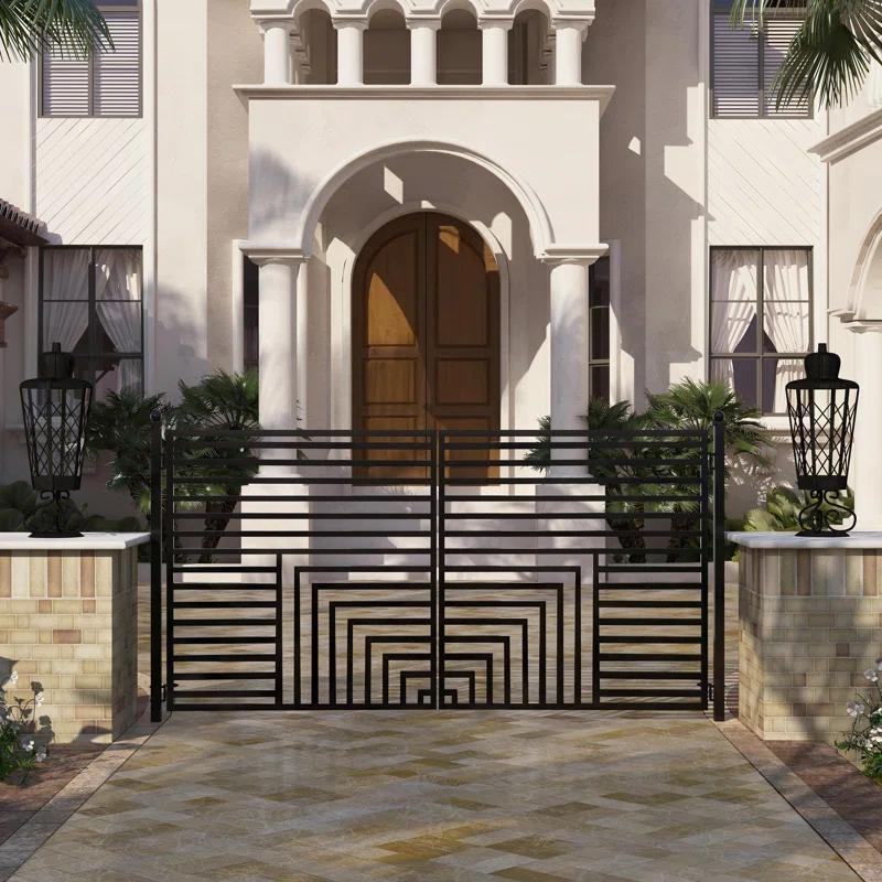 ALEKO Steel Dual Swing Driveway Gate - Florence Style