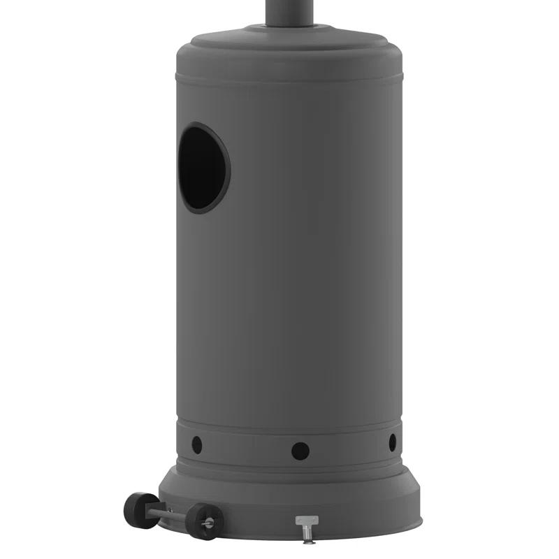 Sol 7.5' Stainless Steel Outdoor Patio 40,000 BTU Propane Heater with Wheels for Commercial & Residential Use