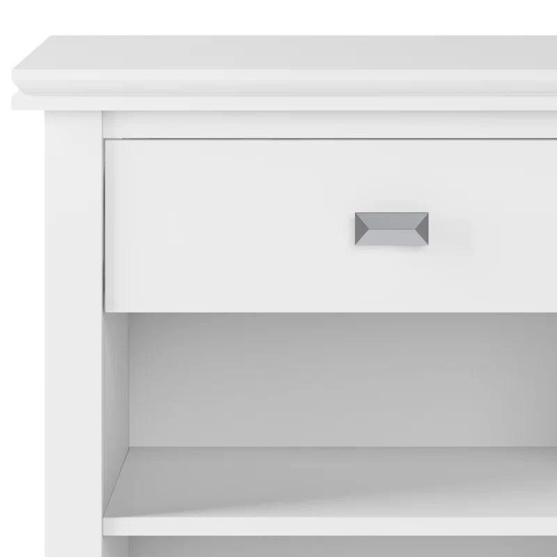 Simpli Home Artisan 24"W Solid Wood Nightstand with Drawer and Shelves