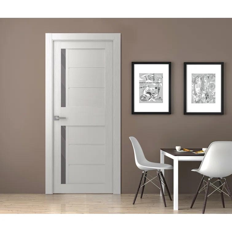 Belldinni Esta 80'' Solid + Manufactured Wood Paneled Slab Door