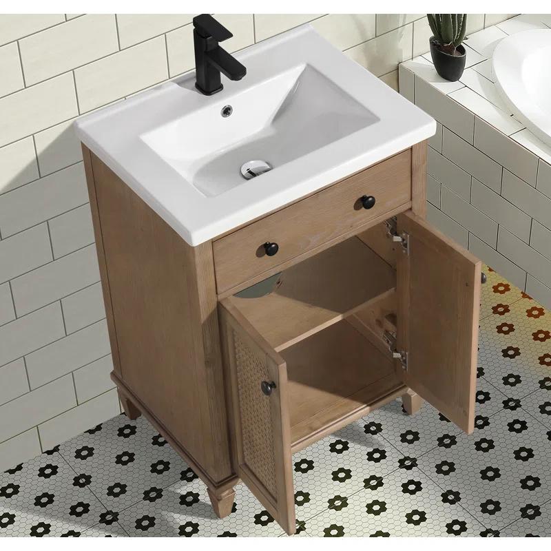 Birch Lane™ Berkely 24'' Single Bathroom Vanity with Porcelain Top