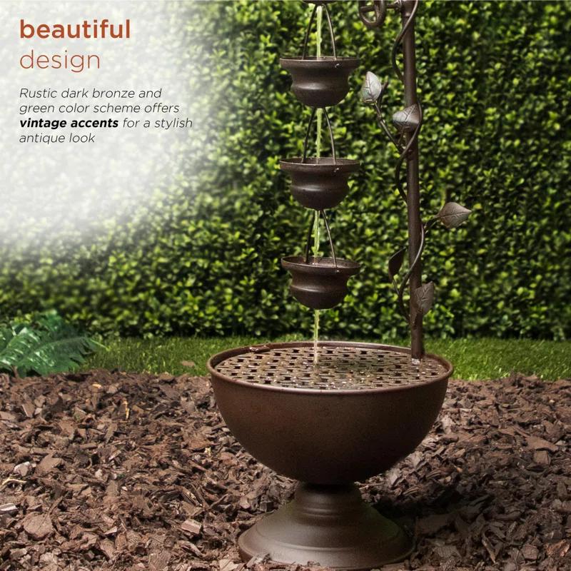 Winston Porter Gertrude Metal Weather Resistant Floor Fountain
