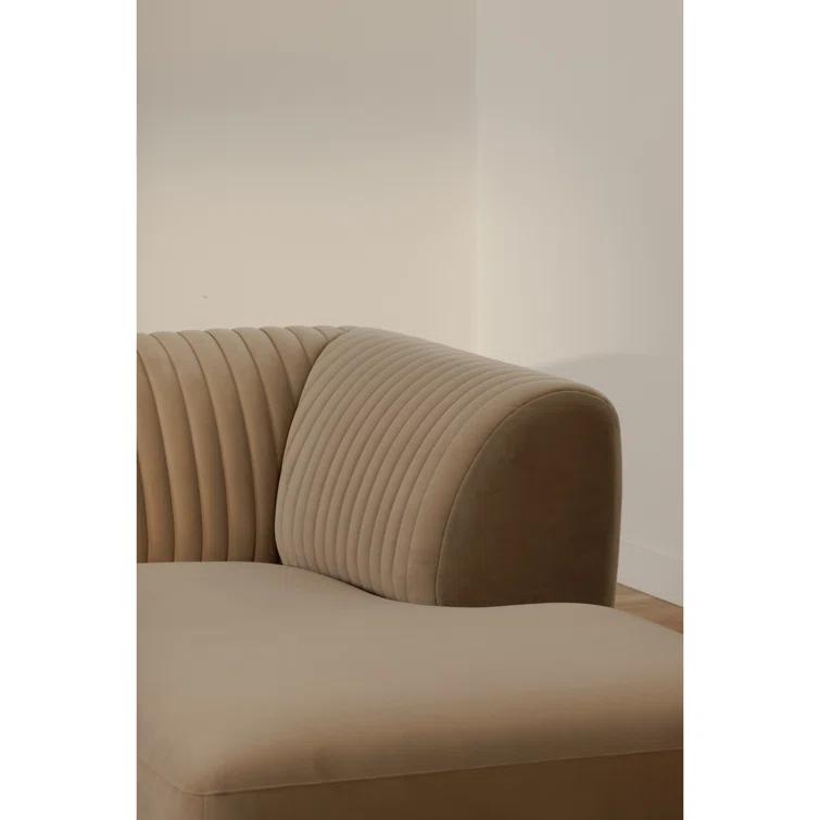 Moe's Home Collection Zandro Left Sectional Beige Fabric Sectionals