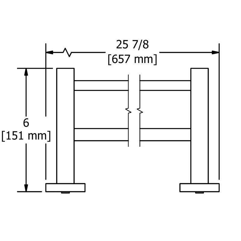 Zendo Double 24" Towel Bar